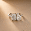 Toi et Moi Engagement Ring with pave From Osha Jewels
