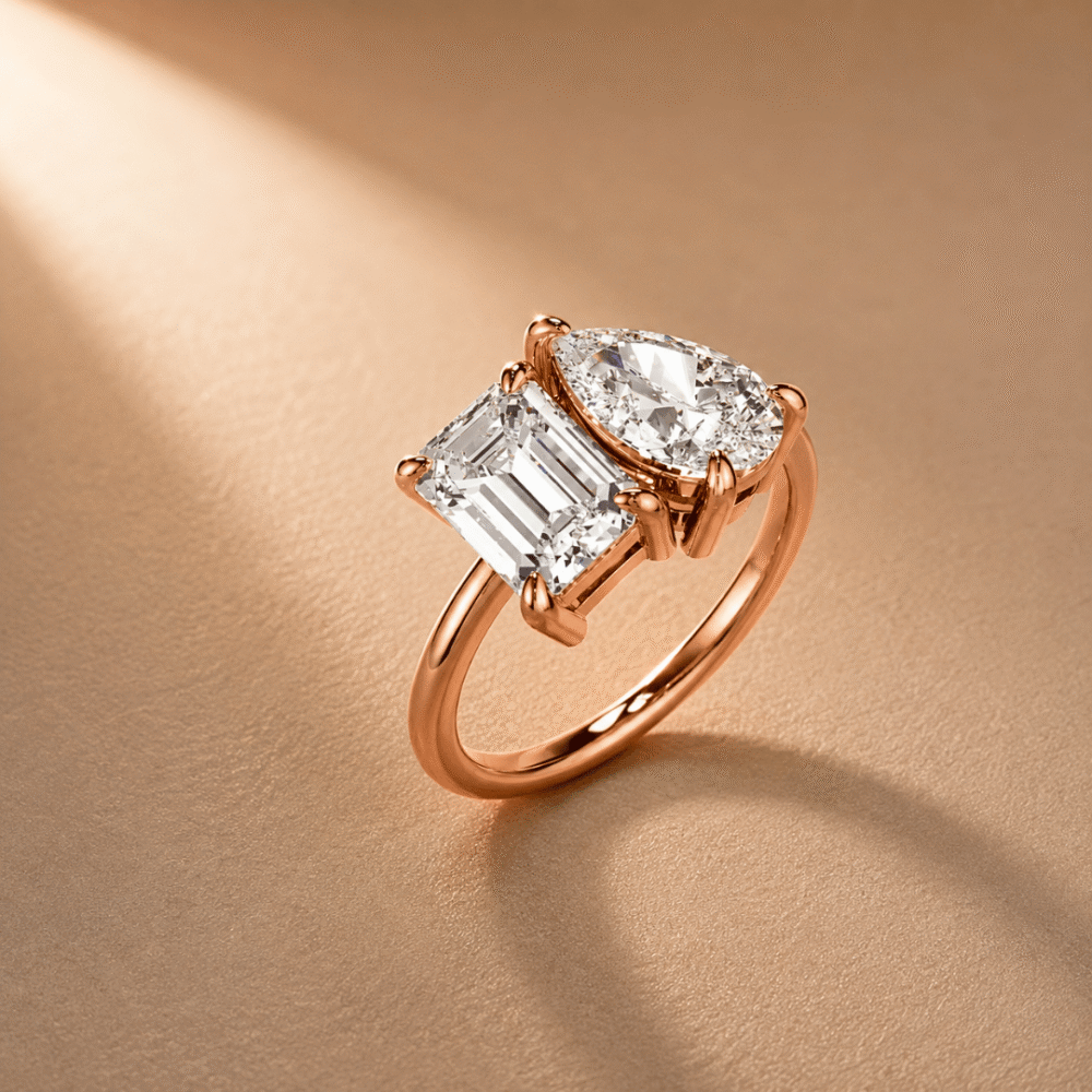 Toi et Moi Engagement Ring from Osha Jewels