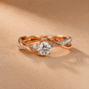 Twilight Twist Diamond Ring in Rose Gold osha jewels kolkata