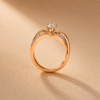 Twilight Twist Diamond Ring in Rose Gold osha jewels kolkata
