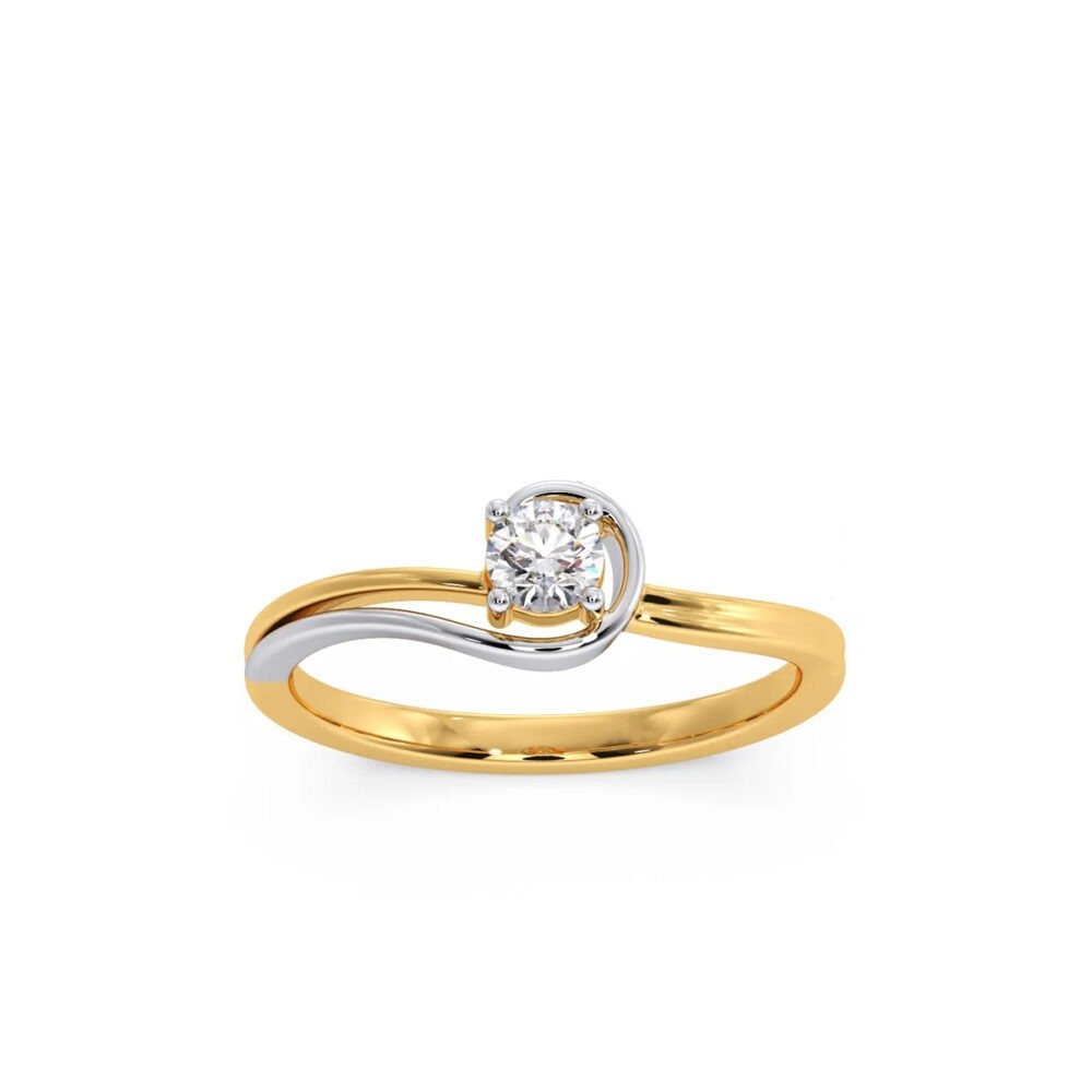 Twirl Solitaire Diamond Ring