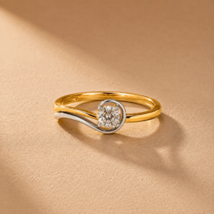 Twirl Solitaire Diamond Ring