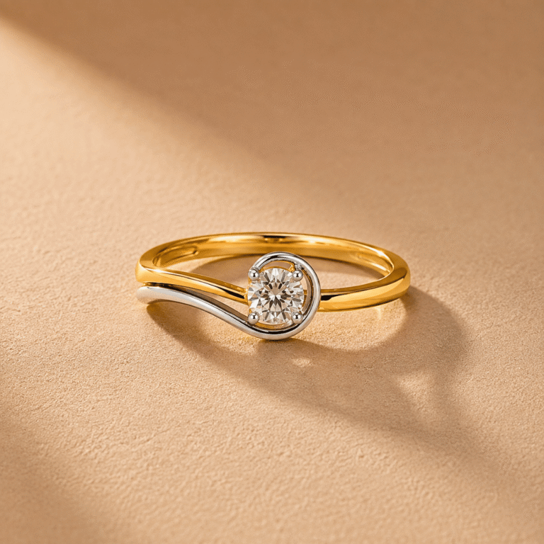 Twirl Solitaire Diamond Ring