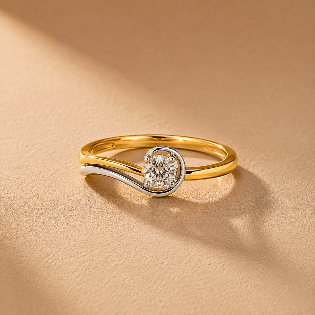 Twirl Solitaire Diamond Ring