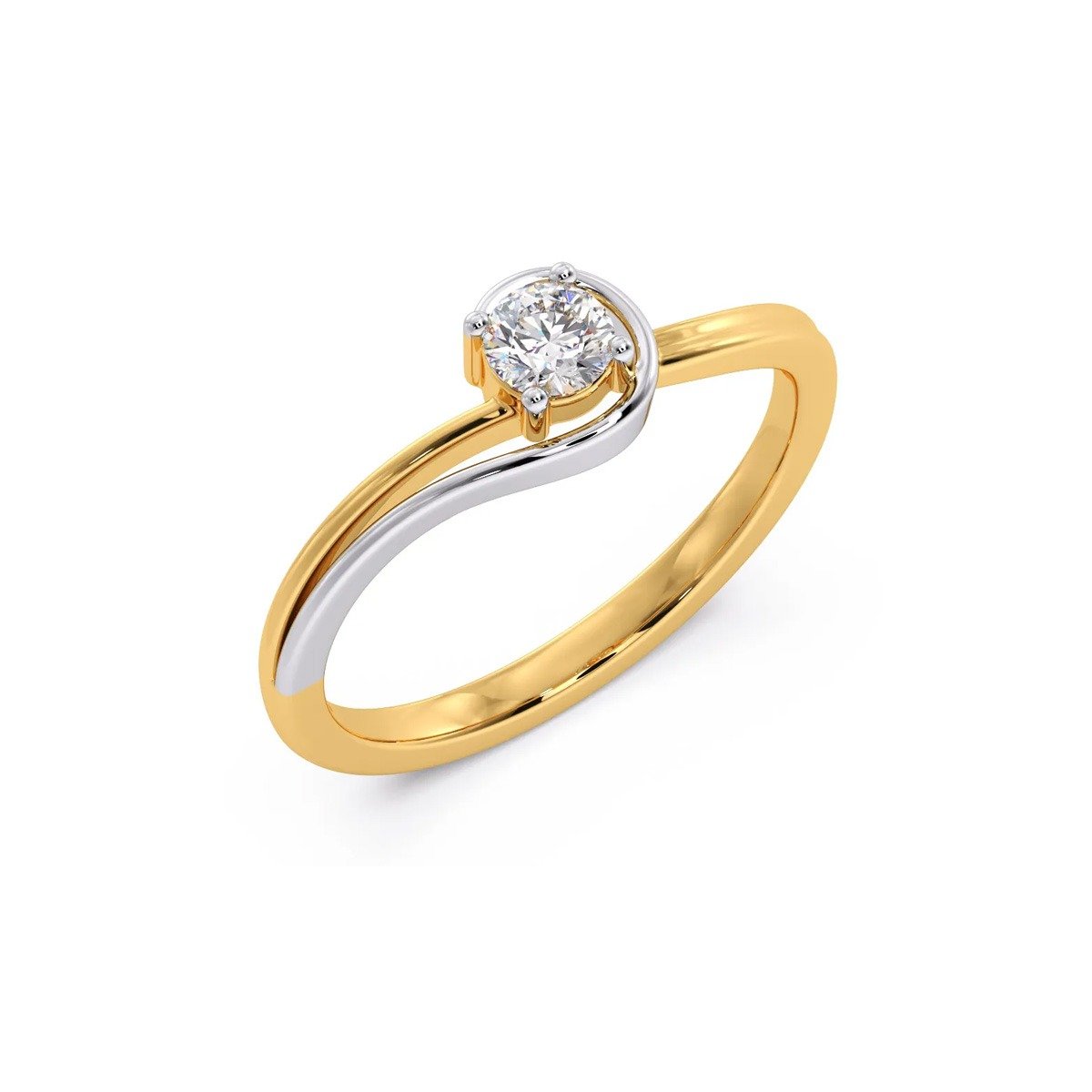 Twirl Solitaire Diamond Ring