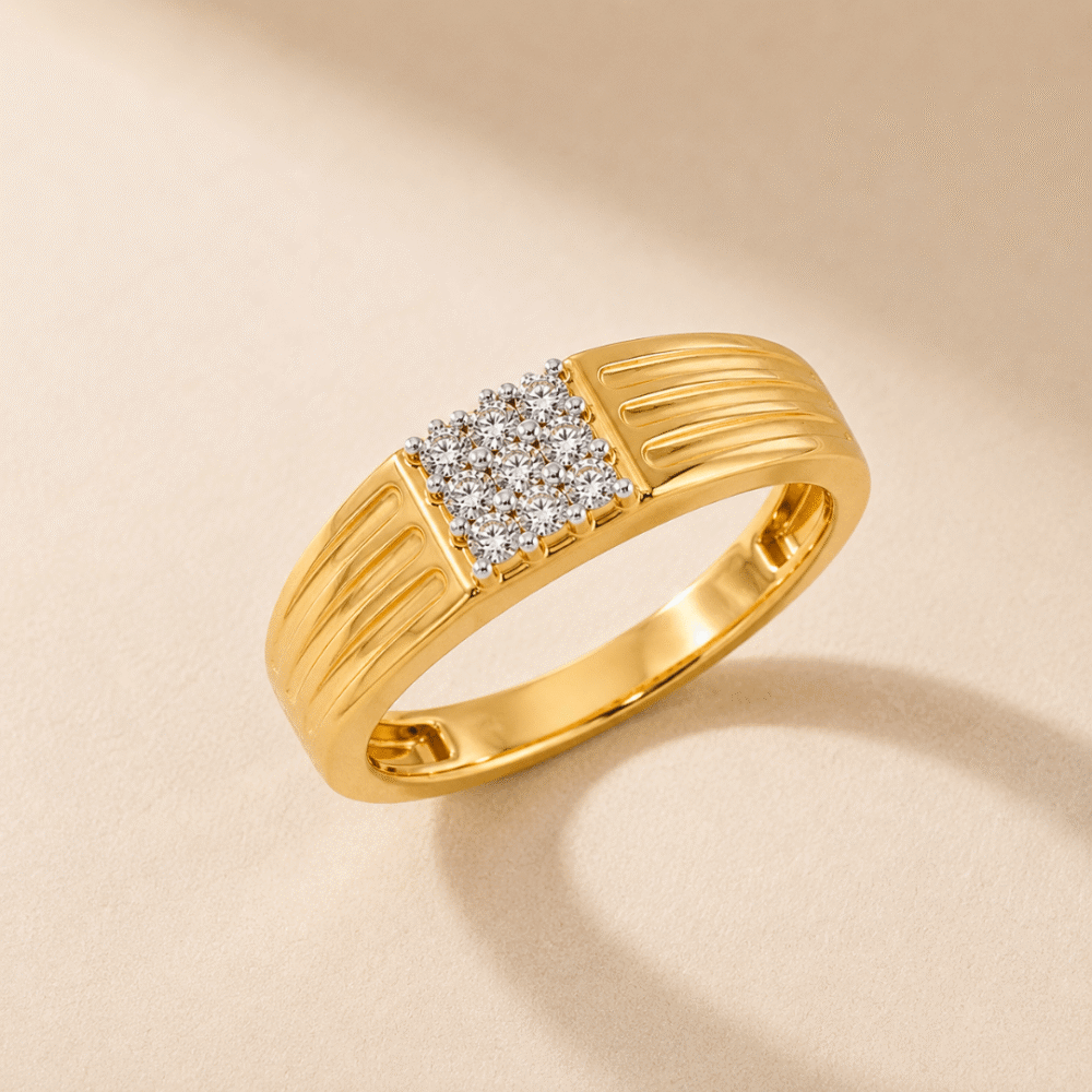 Classic Gold Diamond Men's Ring
