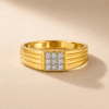 Classic Gold Diamond Men's Ring
