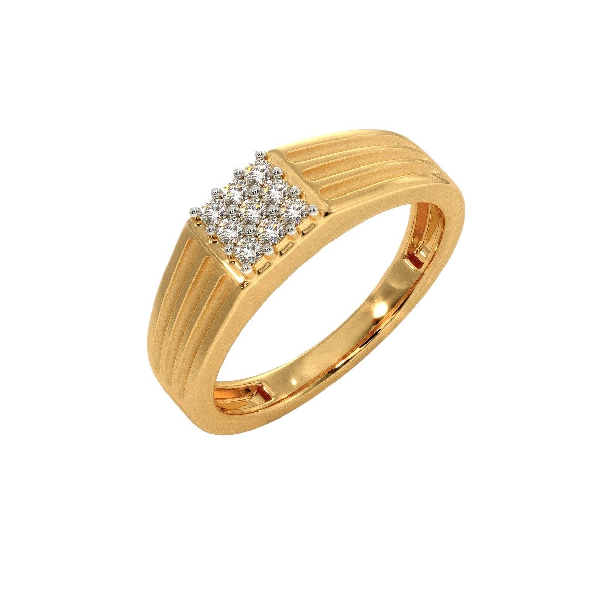 Classic Gold Diamond Men’s Ring