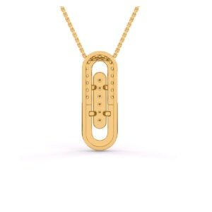 Elegant Link Diamond Pendant in Rose Gold from Osha Jewels Kolkata