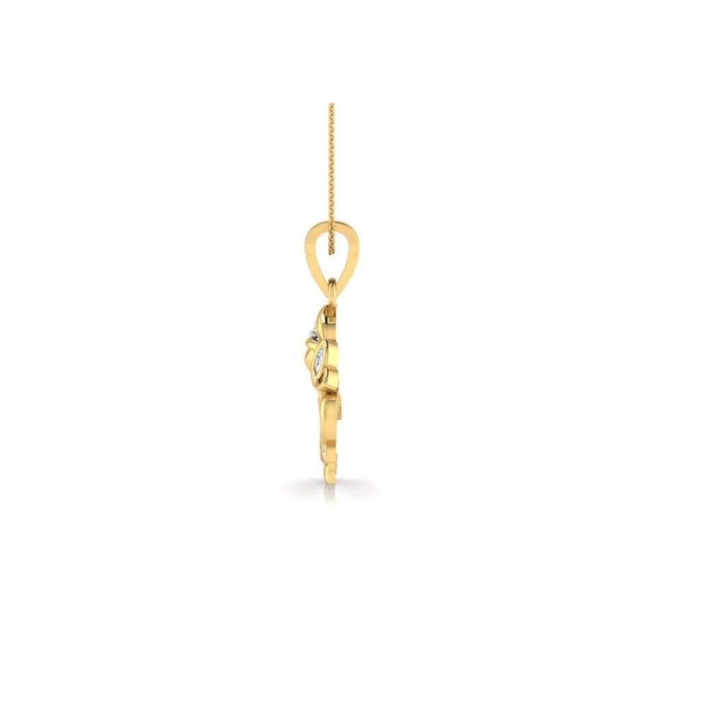 Ganesha Diamond Pendant in 14kt Yellow Gold | Osha Jewels