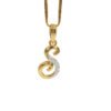 Stunning ‘S’ Diamond Initial Pendant in 14K Yellow Gold by Osha Jewels