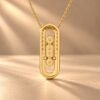 Elegant Link Diamond Pendant in Yellow Gold from Osha Jewels Kolkata