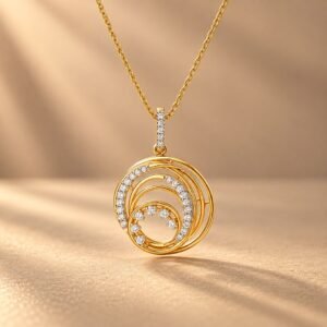 Elevate your style with the Eternal Spiral Diamond Pendant