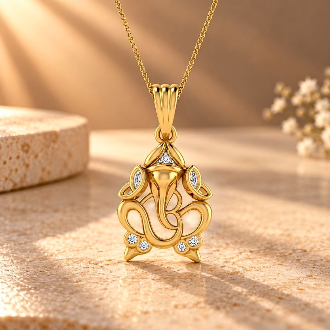 Ganesha Diamond Pendant