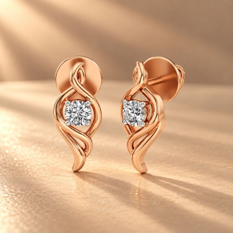 Twirl Diamond Stud