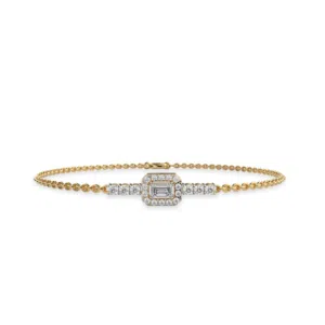 Elegant Baguette & Round Diamond Bracelet