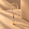 Celestial Glow Diamond Circle Drop Earrings in 14K Rose Gold