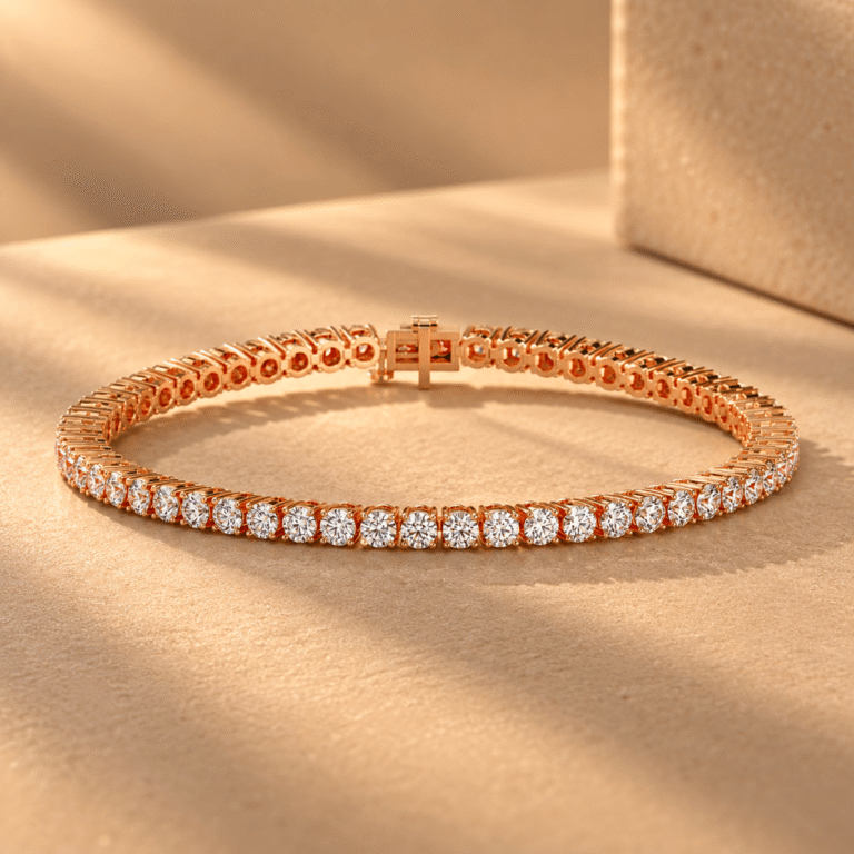 Classic Diamond Tennis Bracelet in 14K Rose Gold