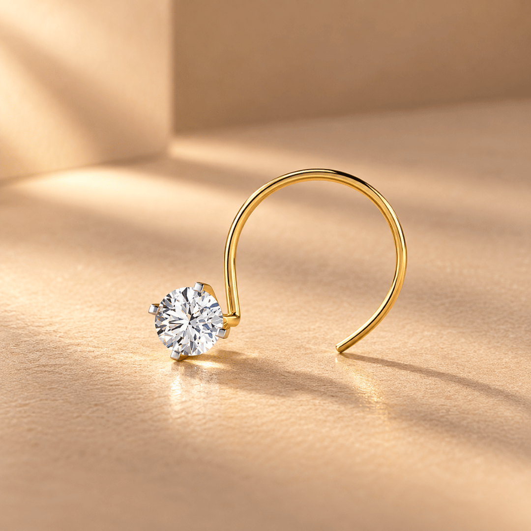 Classic Solitaire Diamond Nose Pin