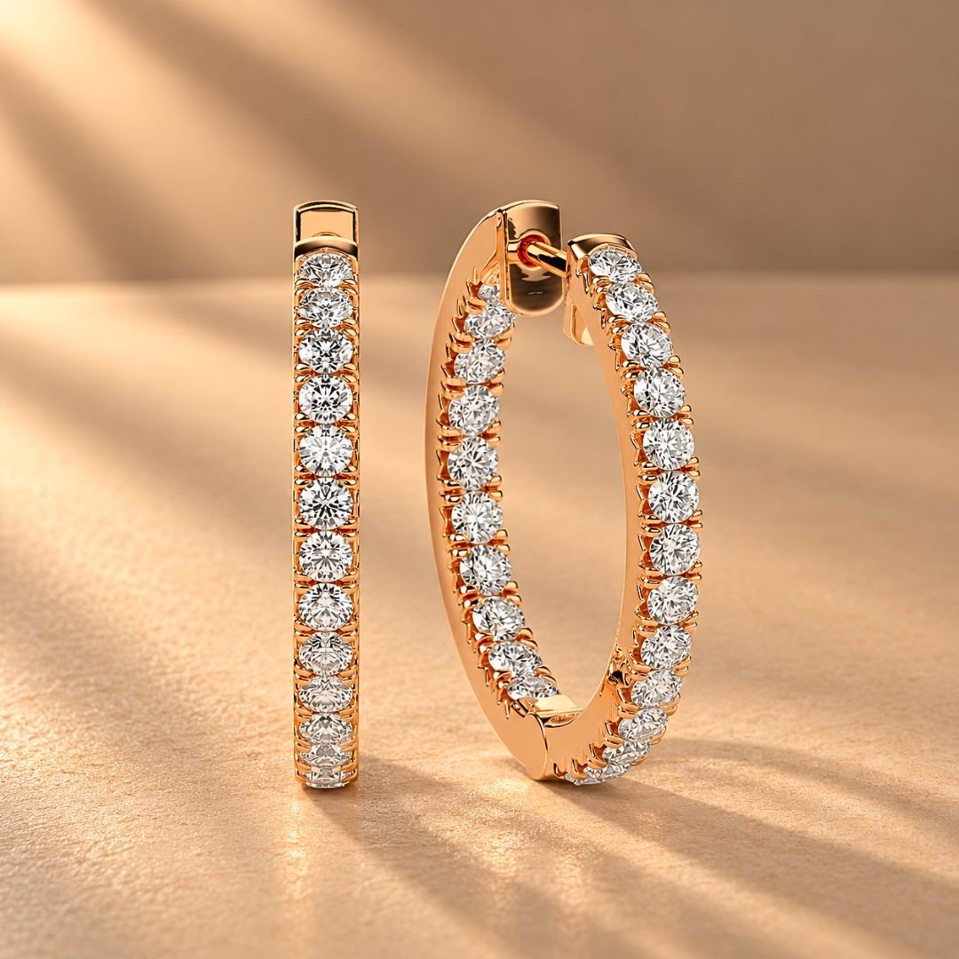 Eternal Elegance Diamond Hoop Earrings