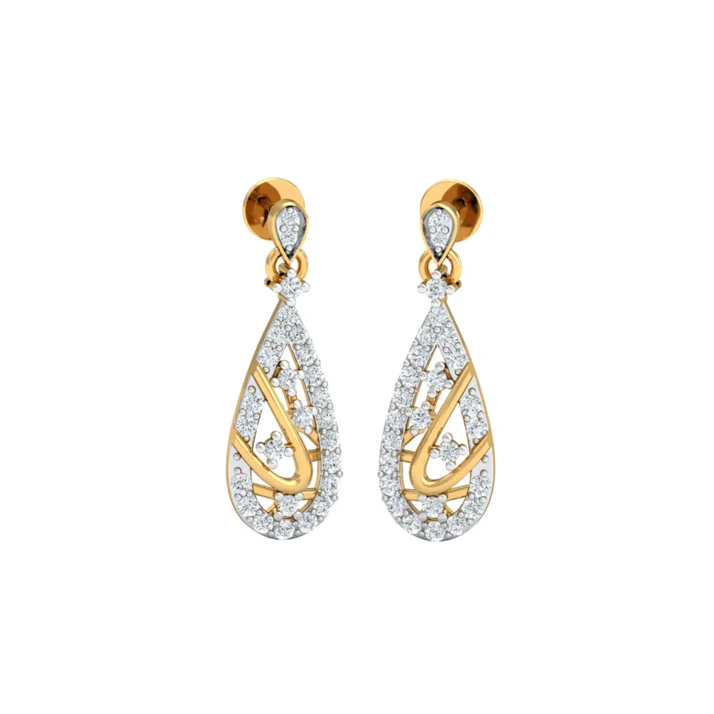 Teardrop Diamond Earrings