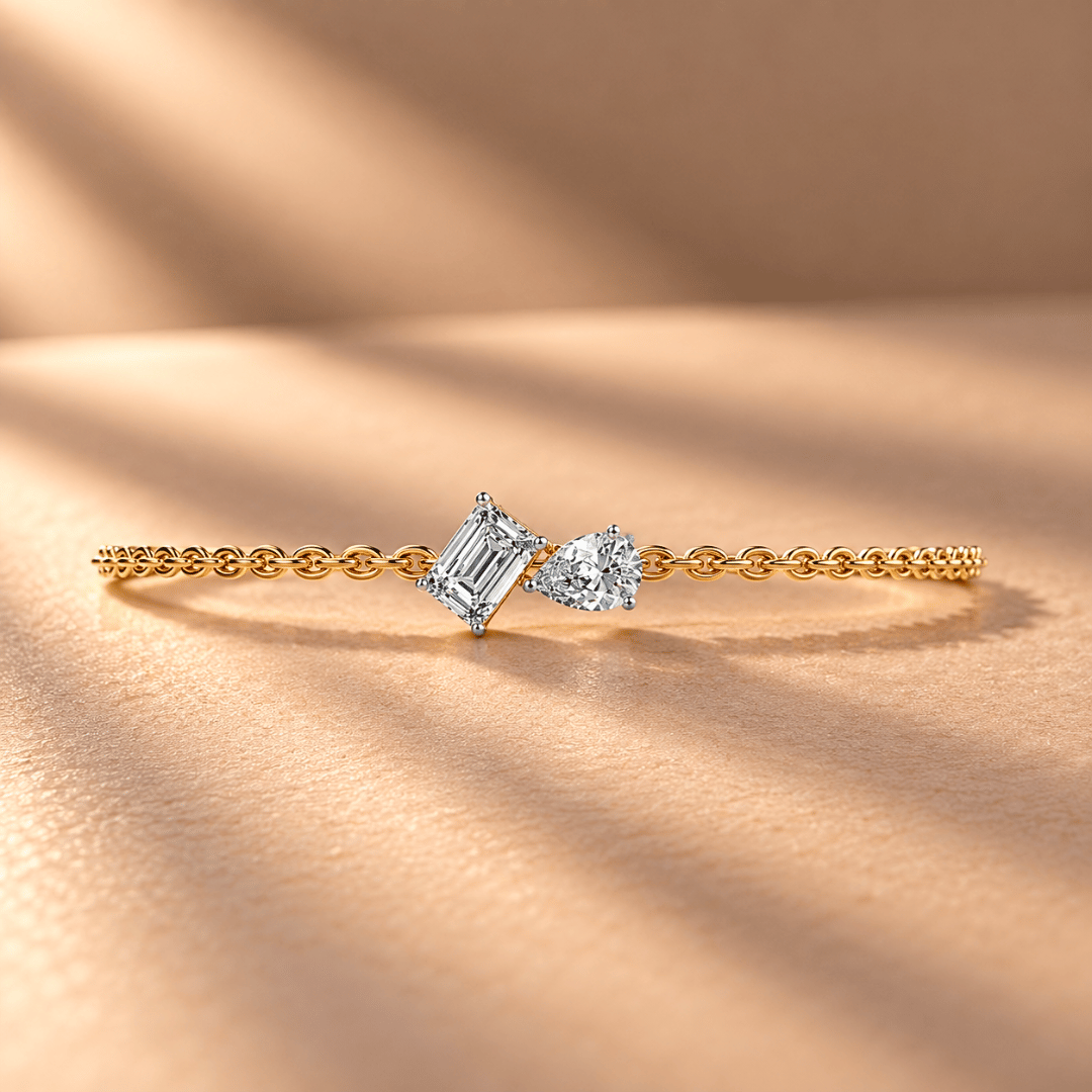Dual Shaped Diamond Bracelet