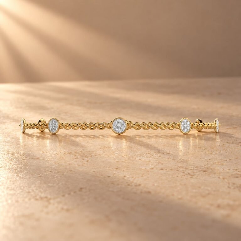 Pave Diamond Bracelet Elegant Minimalism