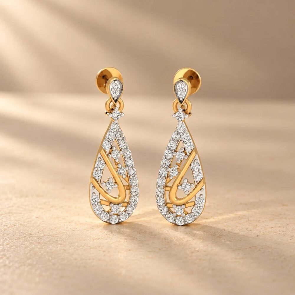 Teardrop Diamond Earrings