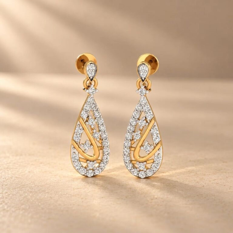 Teardrop Diamond Earrings