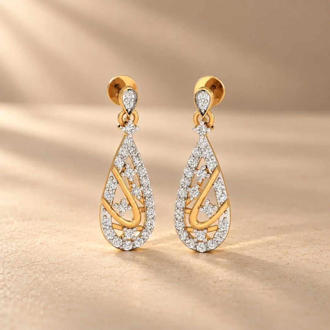 Teardrop Diamond Earrings