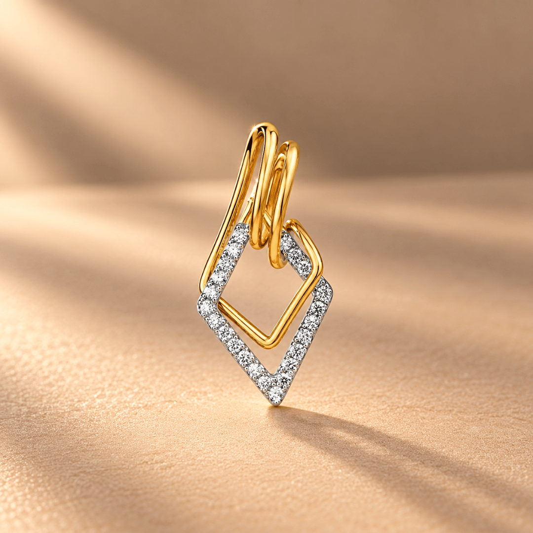 Double Frame Diamond Pendant