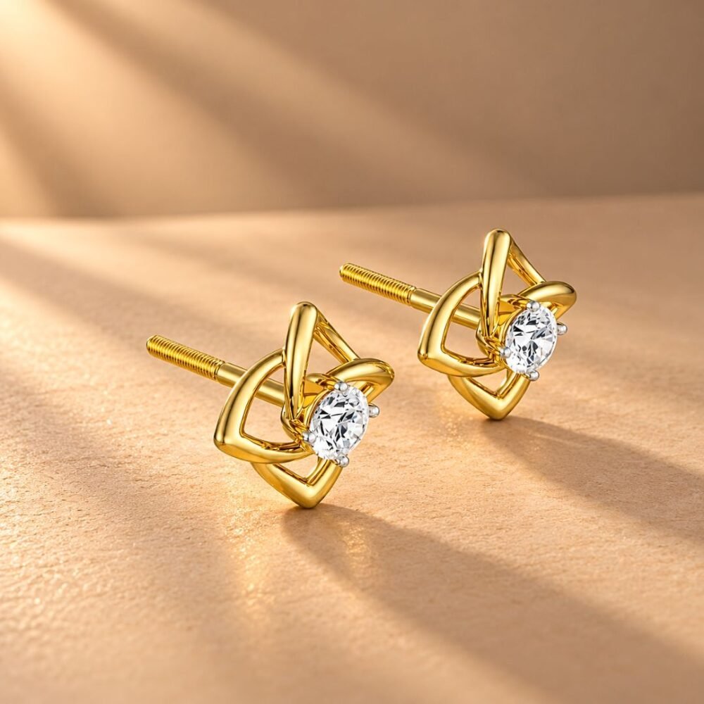 Empower Stud Earrings side view from osha jewels
