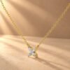 Flutter Grace Diamond Necklace side angle