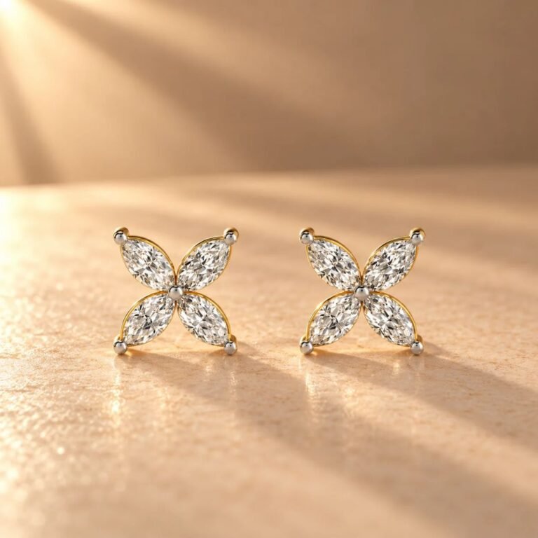 Flutter Grace Marquise Studs