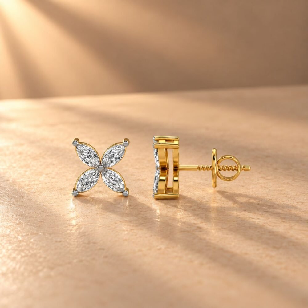 Flutter Grace Marquise Studs