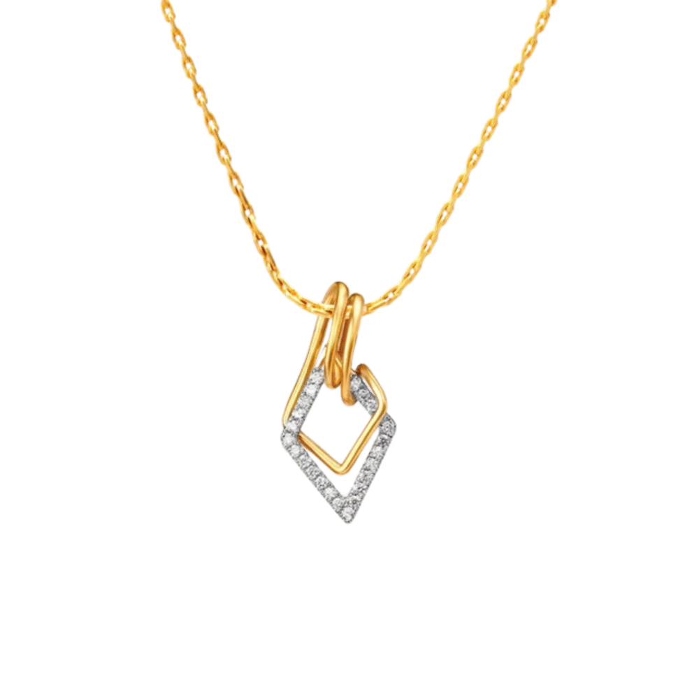 Double Frame Diamond Pendant