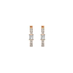 Radiant Crown Diamond Hoops