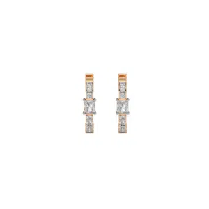 Radiant Crown Diamond Hoops