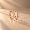 Radiant Crown Diamond Hoops
