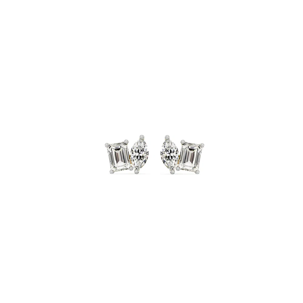 Dual Stone Diamond Studs