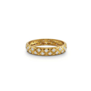 Lattice Diamond Eternity Band in 14KT Gold