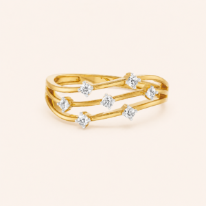 Triple-Layered Diamond Ring