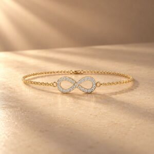 Forever Spark Infinity Bracelet in 14K Gold by Osha Jewels