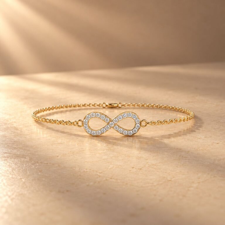 Forever Spark Infinity Bracelet in 14K Gold by Osha Jewels