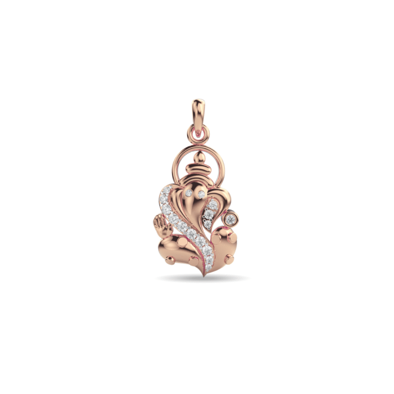 Divine Ganesh Pendant with Lab-Grown Diamonds