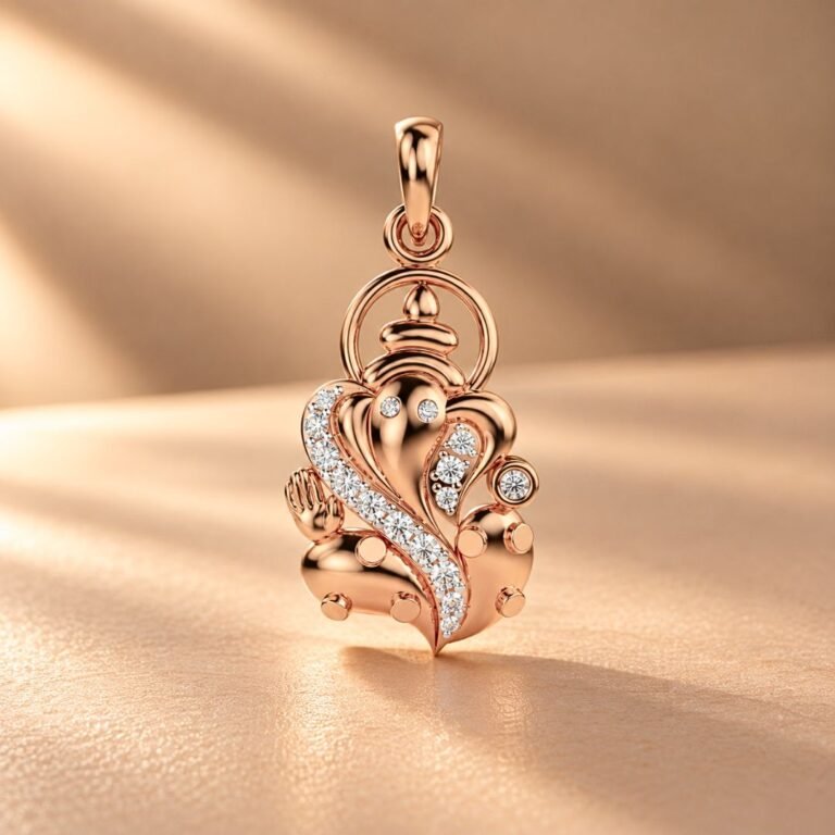 Divine Ganesh Pendant with Lab-Grown Diamonds