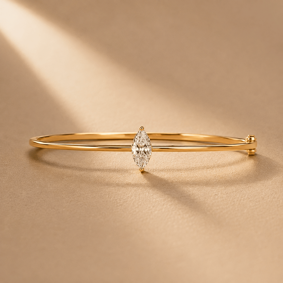 Marquise Diamond Gold Bracelet
