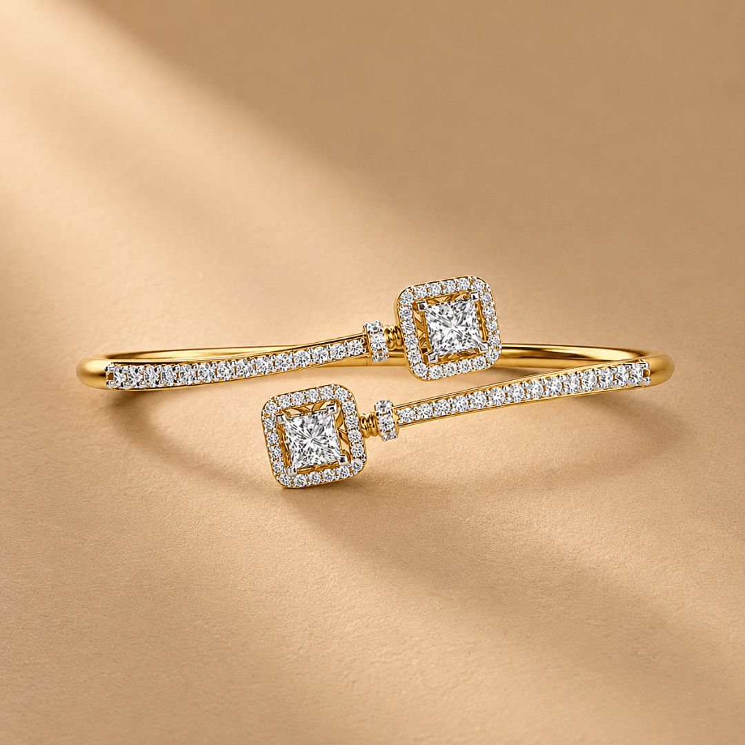 Princess Halo Diamond Bracelet