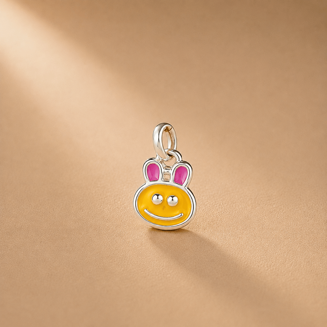 Labubu Silver Enamel Charm Pendant